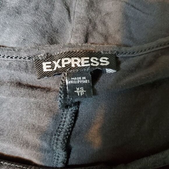 Express Gray & Black Short Sleeve Tee Shirt (XS) - Picture 5 of 5